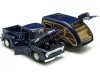 Cochesdemetal.es 1956 Ford F-100 Azul + Caravana Teardrop 1:24 Motor Max 73235 76083