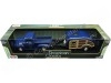 Cochesdemetal.es 1956 Ford F-100 Azul + Caravana Teardrop 1:24 Motor Max 73235 76083