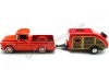 CARSDEMETAL.ES 1958 Chevrolet Apache Fleetline Red + Caravan Chardrop 1:24 Max Motor 79311-76083