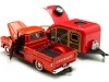 CARSDEMETAL.ES 1958 Chevrolet Apache Fleetline Red + Caravan Chardrop 1:24 Max Motor 79311-76083