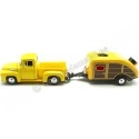 Cochesdememetal.es 1955 Ford F-100 Pickup + Caravana Tembard 1:24 MOTOR MAX 79341 76083