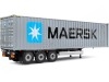 Cochesdemetal.es 2021 Trailer Semirremolque Porta Contenedores MAERSK Gris/Azul 1:24 Solido S2400505