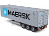 Cochesdemetal.es 2021 Trailer Semirremolque Porta Contenedores MAERSK Gris/Azul 1:24 Solido S2400505