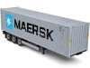 Cochesdemetal.es 2021 Trailer Semirremolque Porta Contenedores MAERSK Gris/Azul 1:24 Solido S2400505