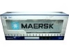 Cochesdemetal.es 2021 Trailer Semirremolque Porta Contenedores MAERSK Gris/Azul 1:24 Solido S2400505