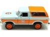 Cochesdemetal.es 1978 Ford Bronco Gulf Azul/Naranja Decorado 1:24 Motor Max 79662