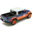 Cochesdemetal.es 2021 Jeep Gladiator Rubicon Gulf Azul/Naranja Decorado 1:24 Motor Max 79663