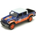 Cochesdemetal.es 2021 Jeep Gladiator Rubicon Gulf Azul/Naranja Decorado 1:24 Motor Max 79663