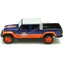 Cochesdemetal.es 2021 Jeep Gladiator Rubicon Gulf Azul/Naranja Decorado 1:24 Motor Max 79663