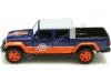 Cochesdemetal.es 2021 Jeep Gladiator Rubicon Gulf Azul/Naranja Decorado 1:24 Motor Max 79663