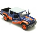 Cochesdemetal.es 2021 Jeep Gladiator Rubicon Gulf Azul/Naranja Decorado 1:24 Motor Max 79663