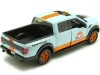 Cochesdemetal.es 2017 Ford F-150 Raptor Gulf Azul/Naranja Decorado 1:24 Motor Max 79665