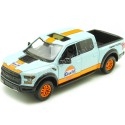 Cochesdemetal.es 2017 Ford F-150 Raptor Gulf Azul/Naranja Decorado 1:24 Motor Max 79665