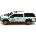 Cochesdemetal.es 2017 Ford F-150 Raptor Gulf Azul/Naranja Decorado 1:24 Motor Max 79665