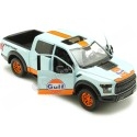 Cochesdemetal.es 2017 Ford F-150 Raptor Gulf Azul/Naranja Decorado 1:24 Motor Max 79665