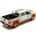 Cochesdemetal.es 2017 Chevrolet Silverado 1500 LT Z71 Crewcab Gulf Azul/Naranja Decorado 1:24 Motor Max 79666