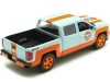 Cochesdemetal.es 2017 Chevrolet Silverado 1500 LT Z71 Crewcab Gulf Azul/Naranja Decorado 1:24 Motor Max 79666