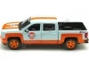 Cochesdemetal.es 2017 Chevrolet Silverado 1500 LT Z71 Crewcab Gulf Azul/Naranja Decorado 1:24 Motor Max 79666