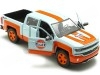 Cochesdemetal.es 2017 Chevrolet Silverado 1500 LT Z71 Crewcab Gulf Azul/Naranja Decorado 1:24 Motor Max 79666