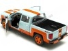 Cochesdemetal.es 2017 Chevrolet Silverado 1500 LT Z71 Crewcab Gulf Azul/Naranja Decorado 1:24 Motor Max 79666