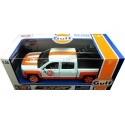 CARSDEMETAL.ES 2017 Chevrolet Silverado 1500 LT Z71 Crewcab Gulf Blue / Orange Decorated 1:24 Max Motor 79666