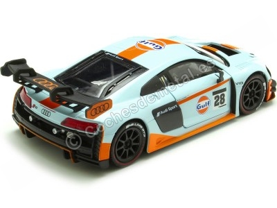 Cochesdemetal.es 2015 Audi R8 LMS GT3 Nº28 Gulf Azul/Naranja Decorado 1:24 Motor Max 79667 2