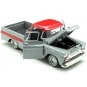 Cochesdemetal.es 1958 Chevrolet Apache Fleetside Lowrider Gris / Rojo 1:24 Motor Max 79033