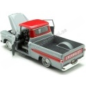 Cochesdemetal.es 1958 Chevrolet Apache Fleetside Lowrider Gris / Rojo 1:24 Motor Max 79033