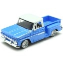 Cochesdemetal.es 1966 GMC C1000 Stepside Lowrider Azul/Blanco 1:24 Motor Max 79035