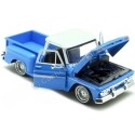 Cochesdememetal.es 1966 GMC C1000 STEPS-STEP LOWRIDER AZUL / BLANCO 1:24 MOTOR MAX 79035