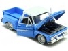 Cochesdememetal.es 1966 GMC C1000 STEPS-STEP LOWRIDER AZUL / BLANCO 1:24 MOTOR MAX 79035