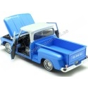 Cochesdememetal.es 1966 GMC C1000 STEPS-STEP LOWRIDER AZUL / BLANCO 1:24 MOTOR MAX 79035