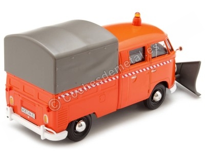 Cochesdemetal.es 1967 Volkswagen Type 2 T1 Pickup Truck Con Quitanieves 1:24 Motor Max 79593 2