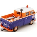 CARSDEMETAL.ES 1967 Volkswagen Type 2 T1 T1 Camion Golfe Bleu / Orange 1:24 MOTEUR MAX 79650