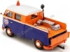 CARSDEMETAL.ES 1967 Volkswagen Type 2 T1 T1 Camion Golfe Bleu / Orange 1:24 MOTEUR MAX 79650