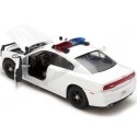 Cochesdemetal.es 2011 Dodge Charger Pursuit Con Luces y Sonido Blanco 1:24 Motor Max 79532