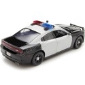 Cochesdemetal.es 2011 Dodge Charger Pursuit Con Luces y Sonido Negro/Blanco 1:24 Motor Max 79533