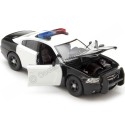 Cochesdemetal.es 2011 Dodge Charger Pursuit Con Luces y Sonido Negro/Blanco 1:24 Motor Max 79533