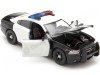 Cochesdemetal.es 2011 Dodge Charger Pursuit Con Luces y Sonido Negro/Blanco 1:24 Motor Max 79533