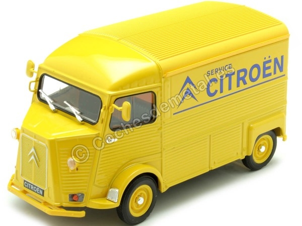 Cochesdemetal.es 1969 Citroen Type HY Servicio Técnico Citroen Amarillo 1:24 Welly 24019