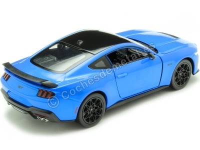 Cochesdemetal.es 2024 Ford Mustang GT Azul Metalizado 1:24 Welly 24123 2