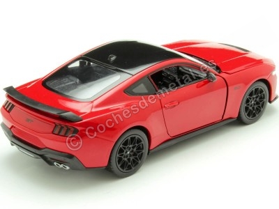 Cochesdemetal.es 2024 Ford Mustang GT Rojo 1:24 Welly 24123 2