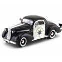 1936 Pontiac Deluxe "Police Car" Negro-Blanco 1:18 Signature Models 18140 Cochesdemetal 1 - Coches de Metal 