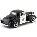 1936 Pontiac Deluxe "Police Car" Negro-Blanco 1:18 Signature Models 18140 Cochesdemetal 2 - Coches de Metal 