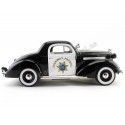 1936 Pontiac Deluxe "Police Car" Negro-Blanco 1:18 Signature Models 18140 Cochesdemetal 7 - Coches de Metal 