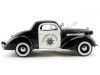 1936 Pontiac Deluxe "Police Car" Negro-Blanco 1:18 Signature Models 18140 Cochesdemetal 7 - Coches de Metal 