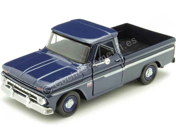 Cochesdemetal.es 1966 Chevrolet C10 Fleetside Pickup Azul 1:24 Motor MAX 73355