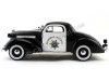 1936 Pontiac Deluxe "Police Car" Negro-Blanco 1:18 Signature Models 18140 Cochesdemetal 8 - Coches de Metal 