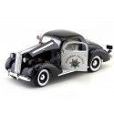 1936 Pontiac Deluxe "Police Car" Negro-Blanco 1:18 Signature Models 18140 Cochesdemetal 9 - Coches de Metal 