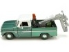 Cochesdemetal.es 1966 Chevrolet C10 Fleetside Grúa Verde Metalizado/Blanco 1:24 Motor Max 75344